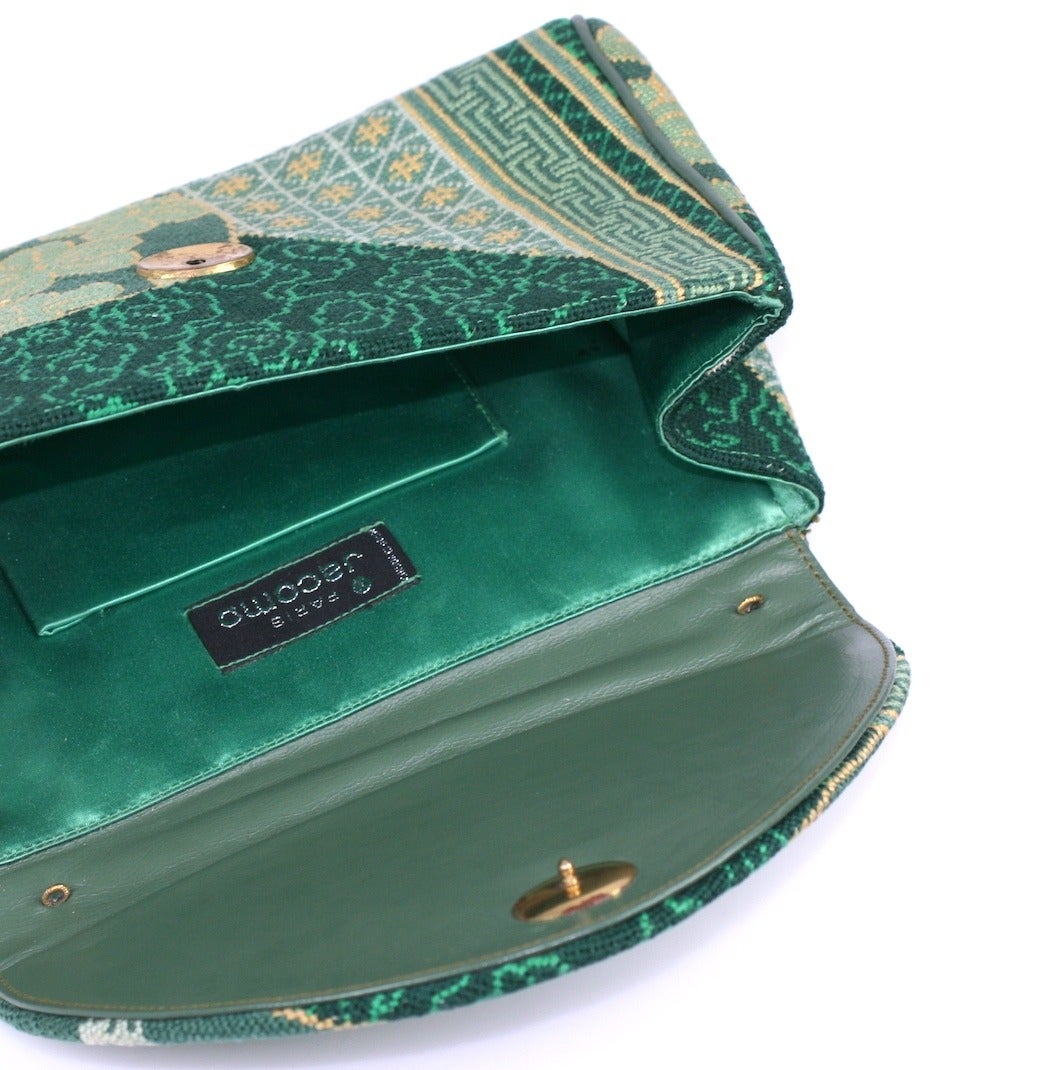 Unusual Needlepoint Clutch, Paris at 1stDibs