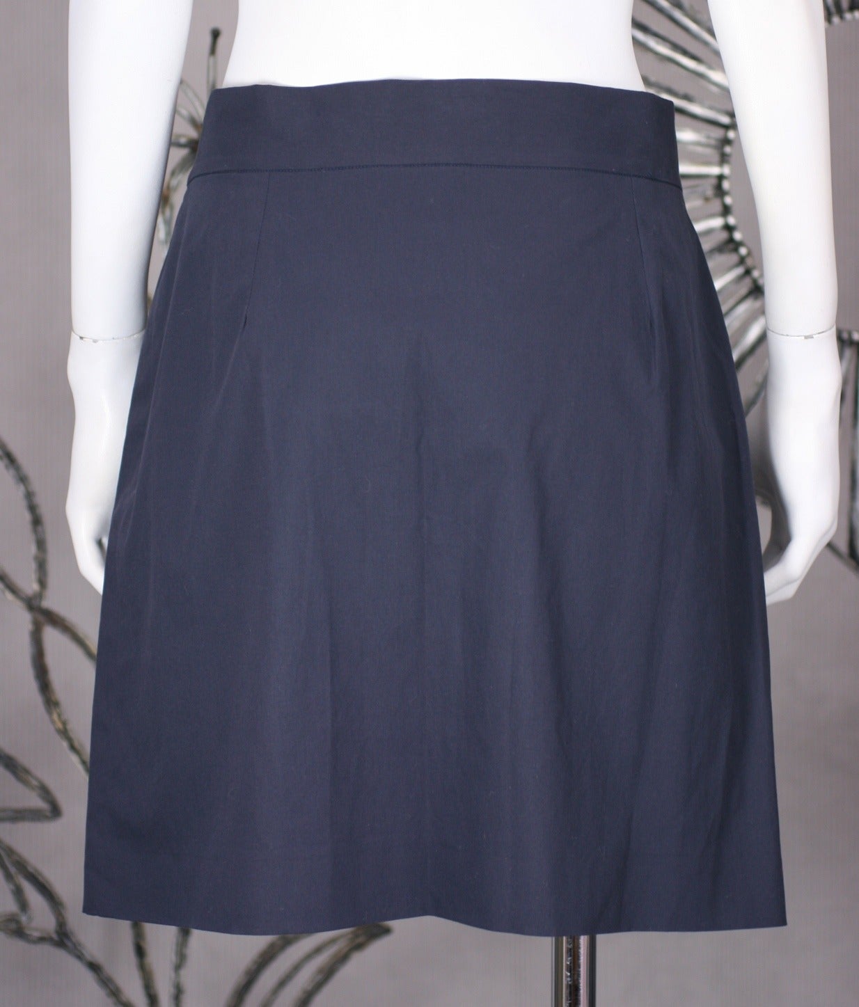 Jil Sander Minimalist Cotton Poplin Wrap Skirt For Sale at 1stDibs