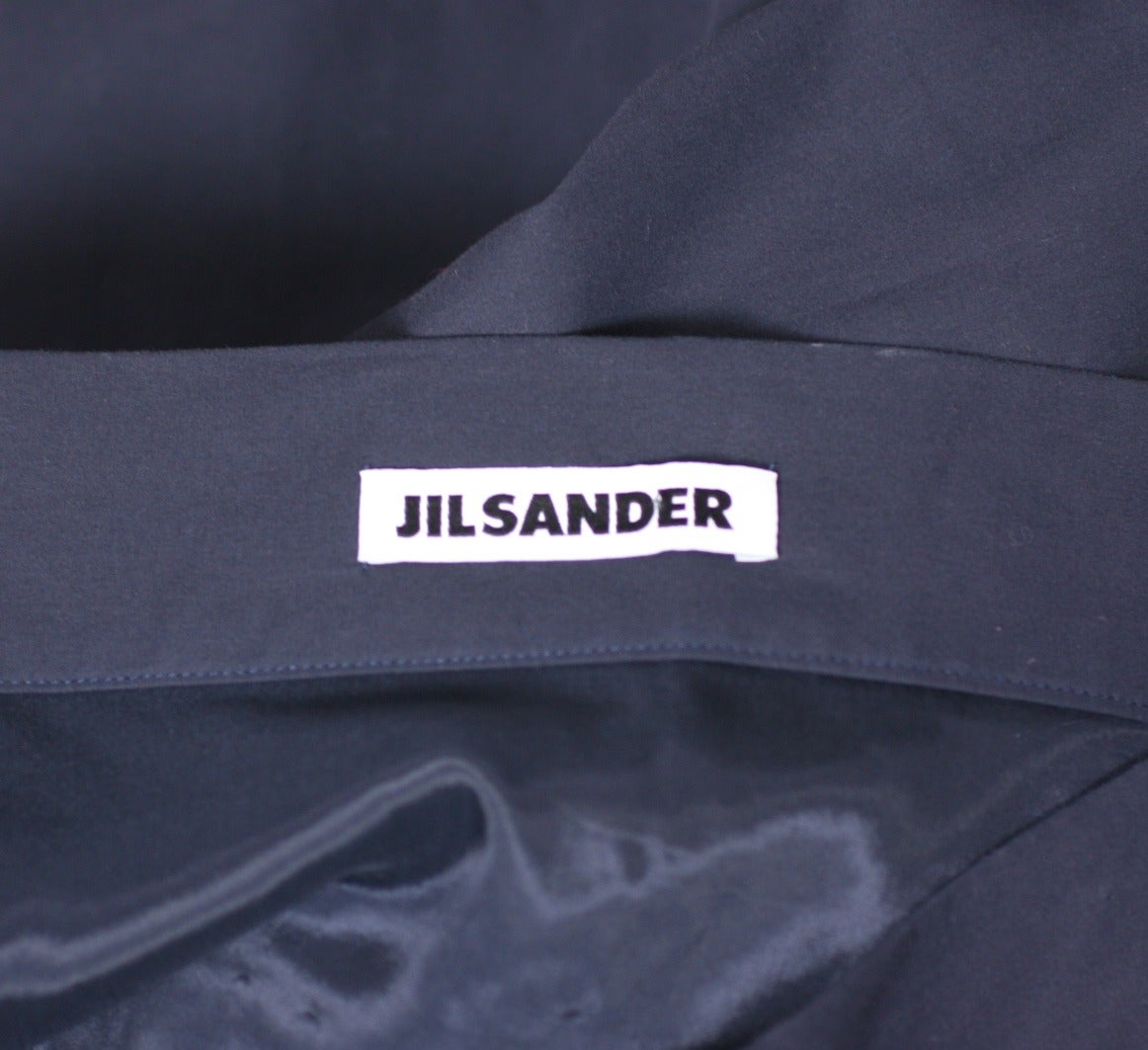Jil Sander Jupe portefeuille minimaliste en popeline de coton avec jupe portefeuille Pour femmes en vente