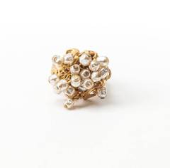 Miriam Haskell Pearl Fringe Ring