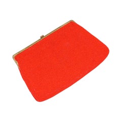 Perlenbesetzte Tasche in leuchtendem Orange, Walborg