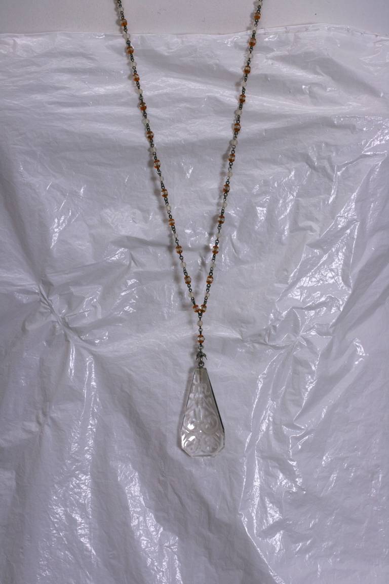 Women's Art Deco Czech Lariat For Sale