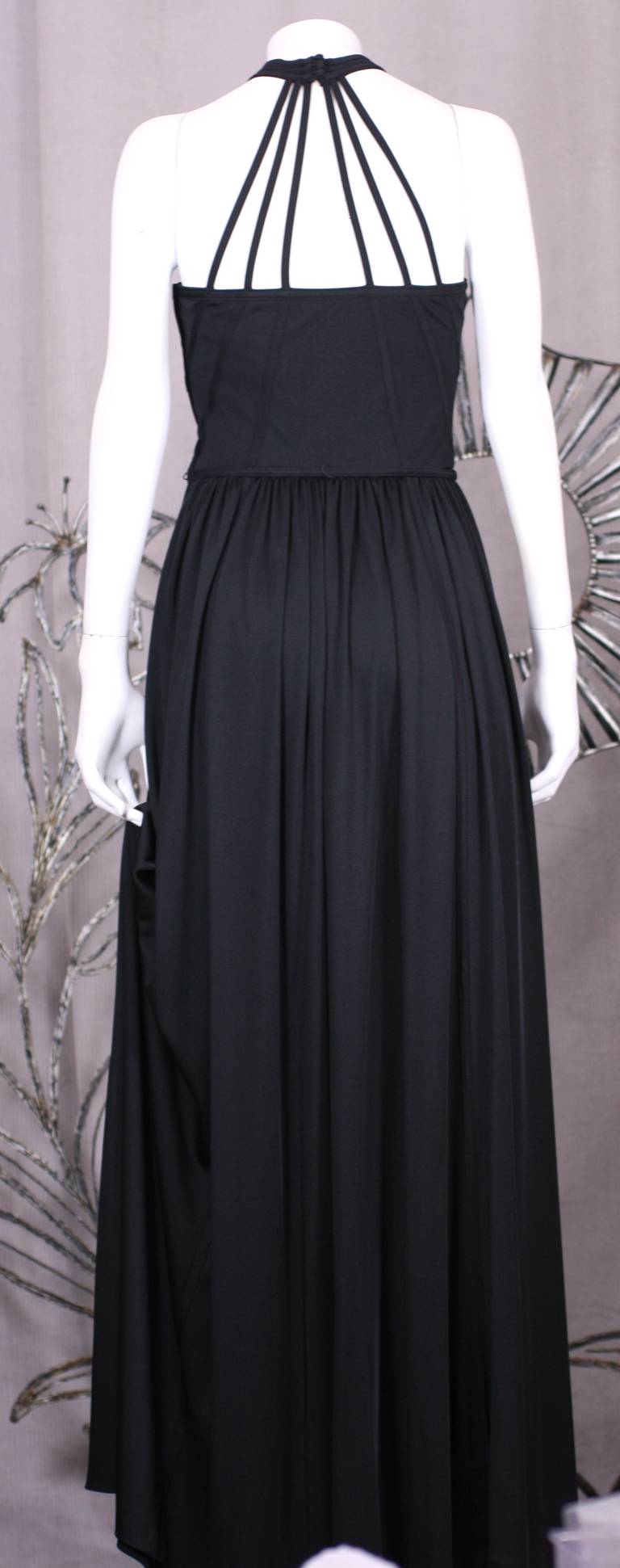 Donald Brooks Jersey Gown In Excellent Condition For Sale In New York, NY