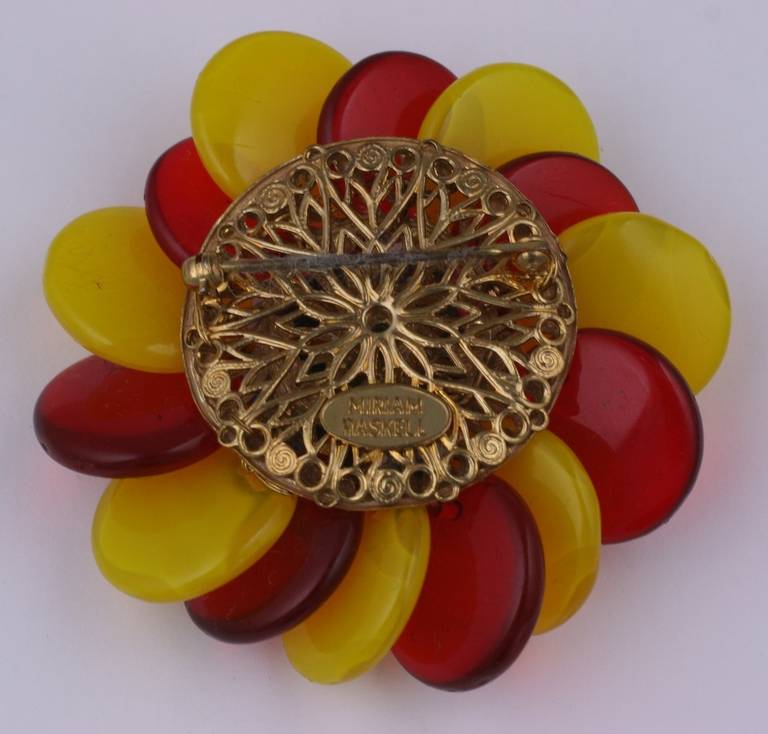 Miriam Haskell Venetian Glass Brooch In Excellent Condition In New York, NY
