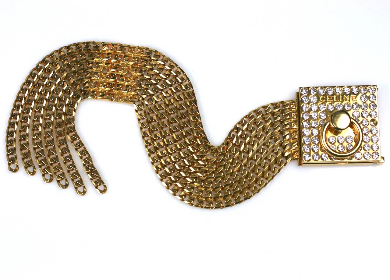 Women's Amazing Celine Pave Padlock Bracelet For Sale