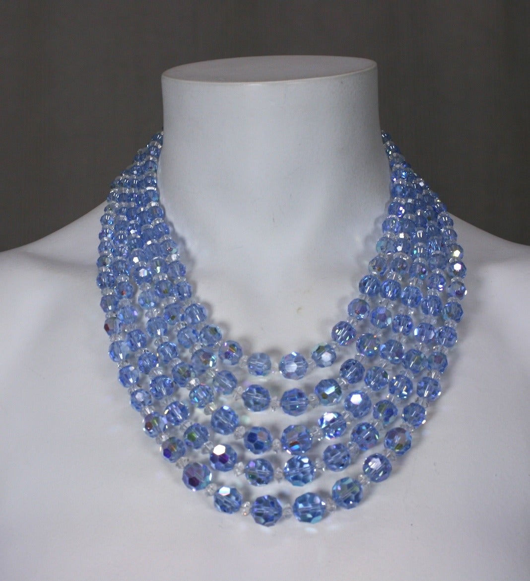 Pale Aqua Aurora Swarovski Crystals In Excellent Condition For Sale In New York, NY