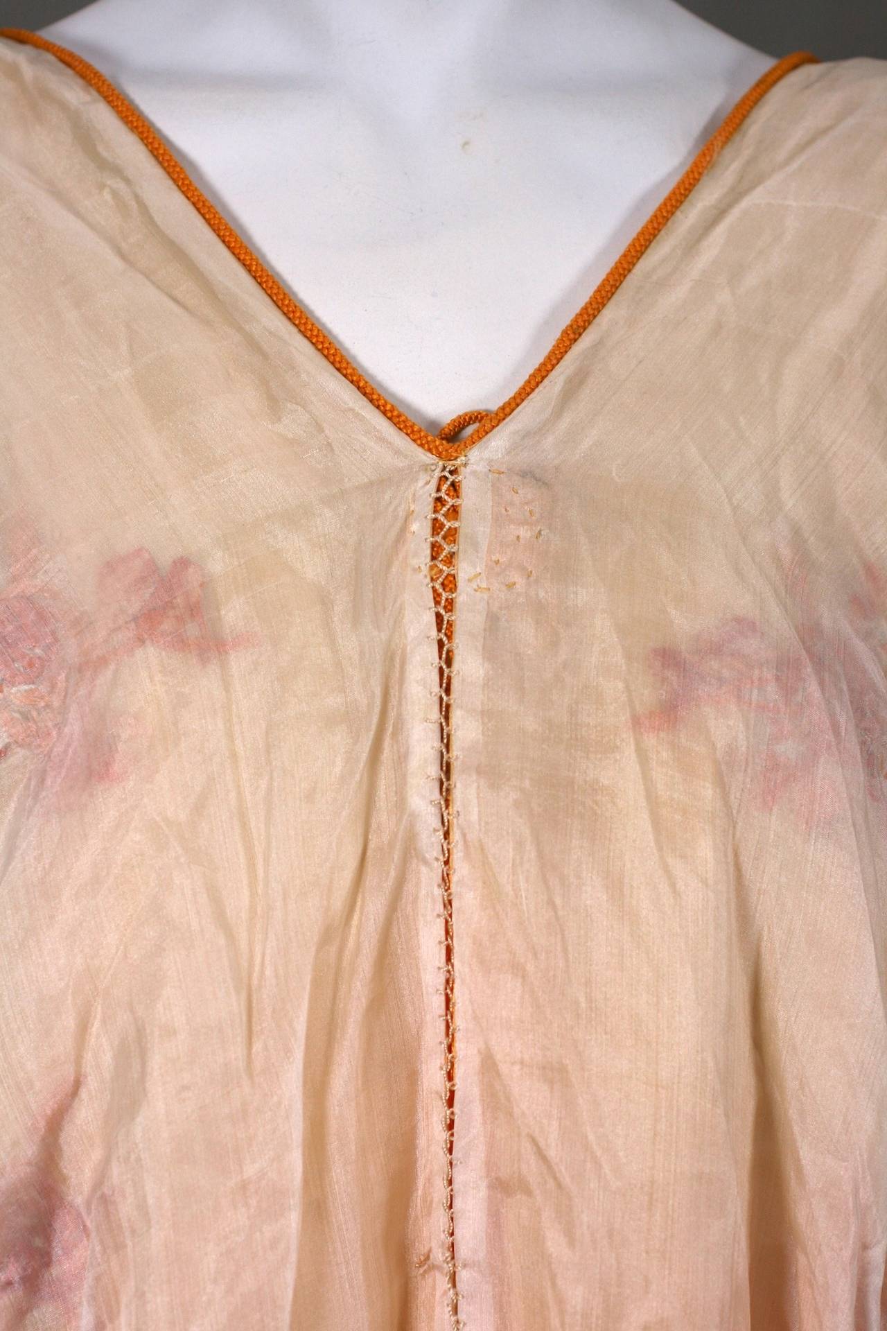 Women's Ombre Silk, Embroidered Edwardian Dressing Gown