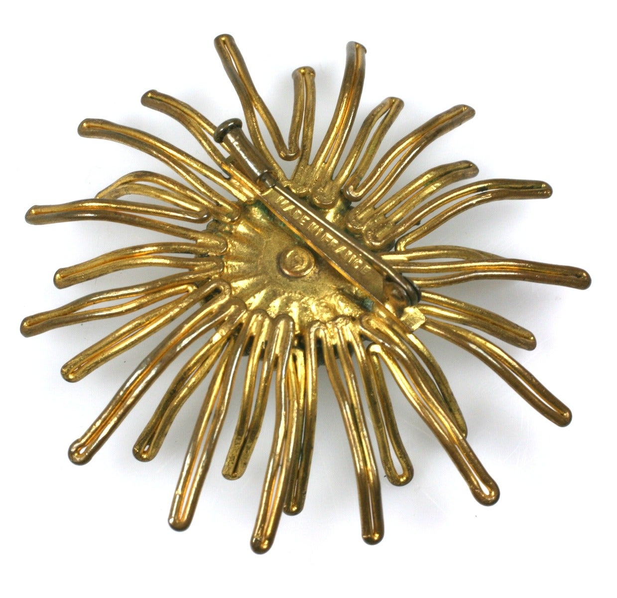 Roger Scemama Modernist Starburst Brooch In Excellent Condition For Sale In New York, NY