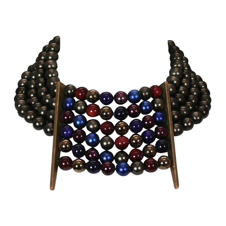 Multi Colored Pearl Collar, Jay Feinberg