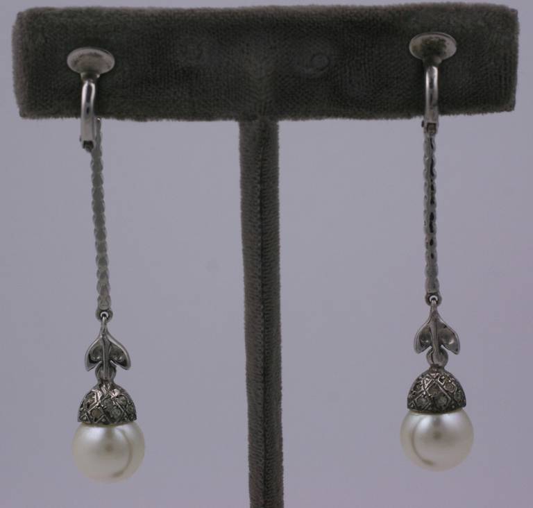 sterling silver art deco earrings