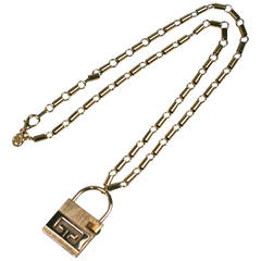 Givenchy Logo Padlock Necklace 1