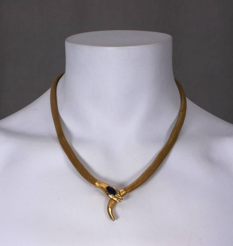Women's Art Deco Mesh Snake Necklace