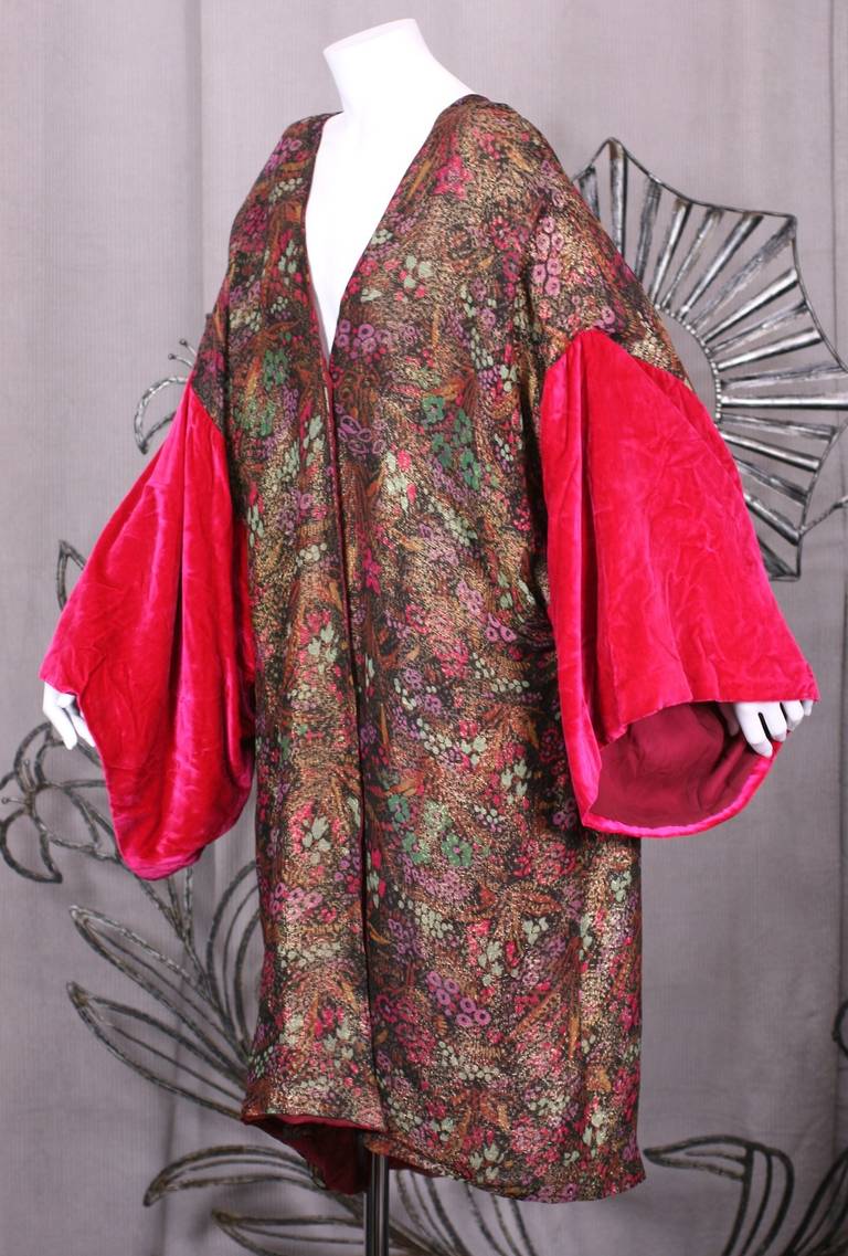 Brown French Art Deco Japanesque Opera Coat