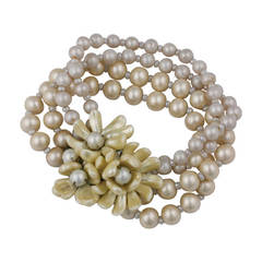 Haskell Freshwater Pearl Flower Bracelet