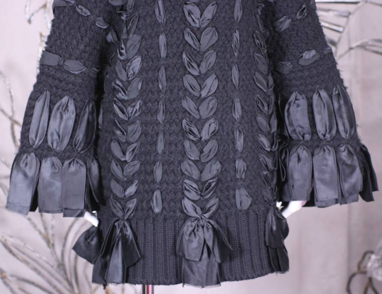 Christian Dior Ribbon Laced Fisherman's Sweater In Good Condition In New York, NY