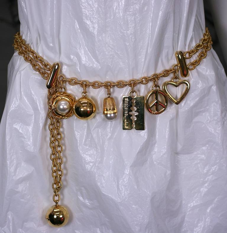 Moschino "Charm" Belt/ Necklace at 1stDibs belt charms, charm belts