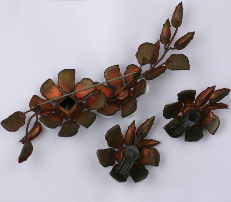 Schreiner Dogwood Branch Parure In Excellent Condition In New York, NY