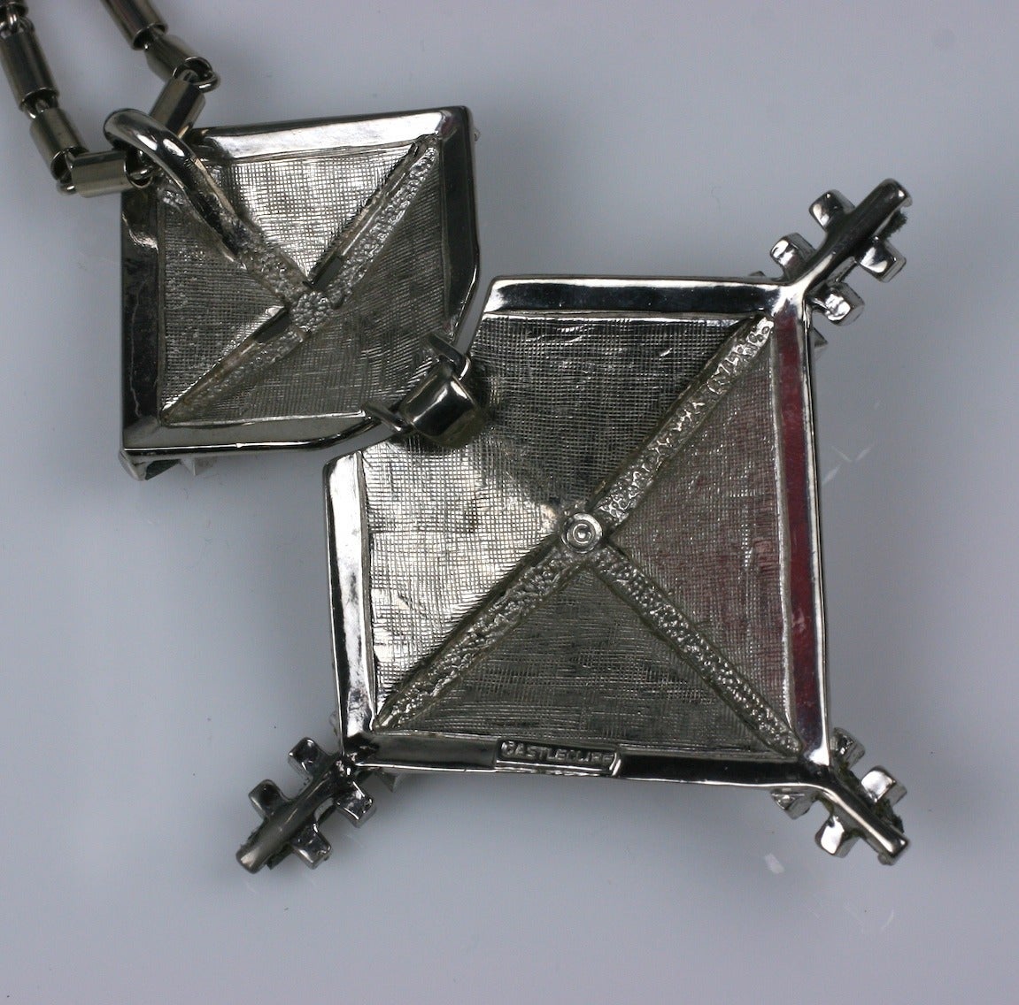 Castlecliff Leather and Paste Pendant In Excellent Condition For Sale In New York, NY