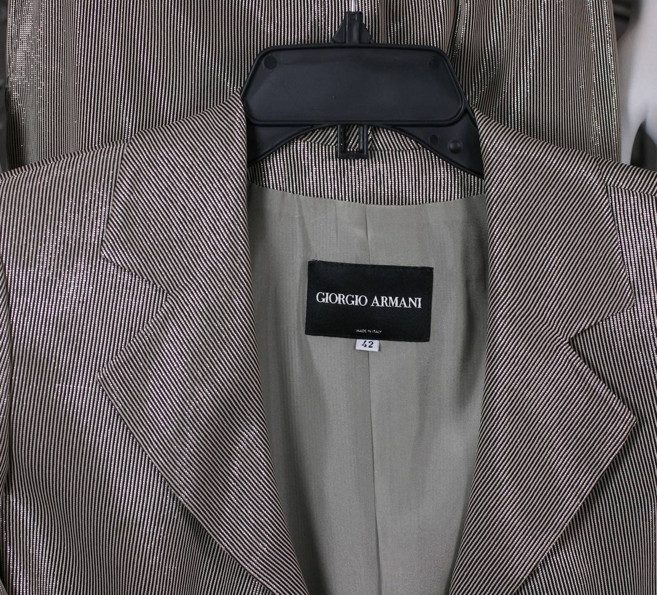 Giorgio Armani Liquid Lame Suit For Sale at 1stdibs