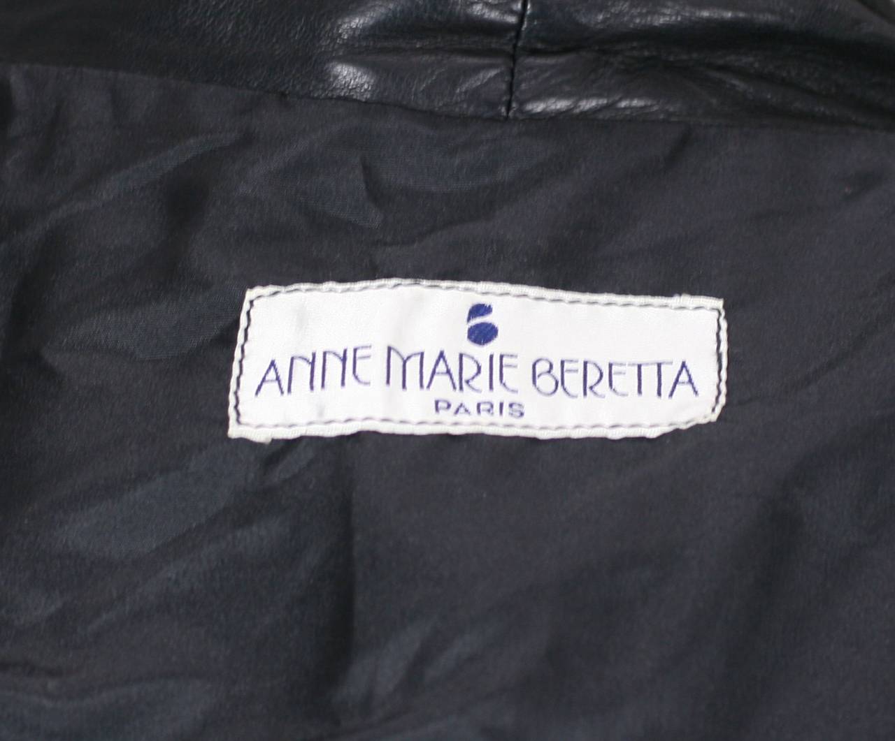 Rare Anne Marie Beretta Leather Bomber 3