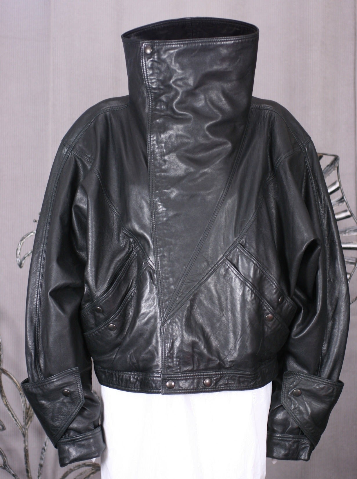 Rare Anne Marie Beretta Leather Bomber at 1stDibs