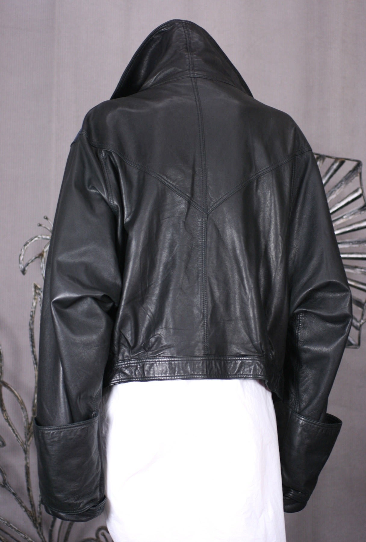 Rare Anne Marie Beretta Leather Bomber In Excellent Condition In New York, NY