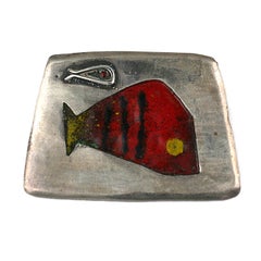 Vintage Betty Cooke Modernist  Minnow Brooch