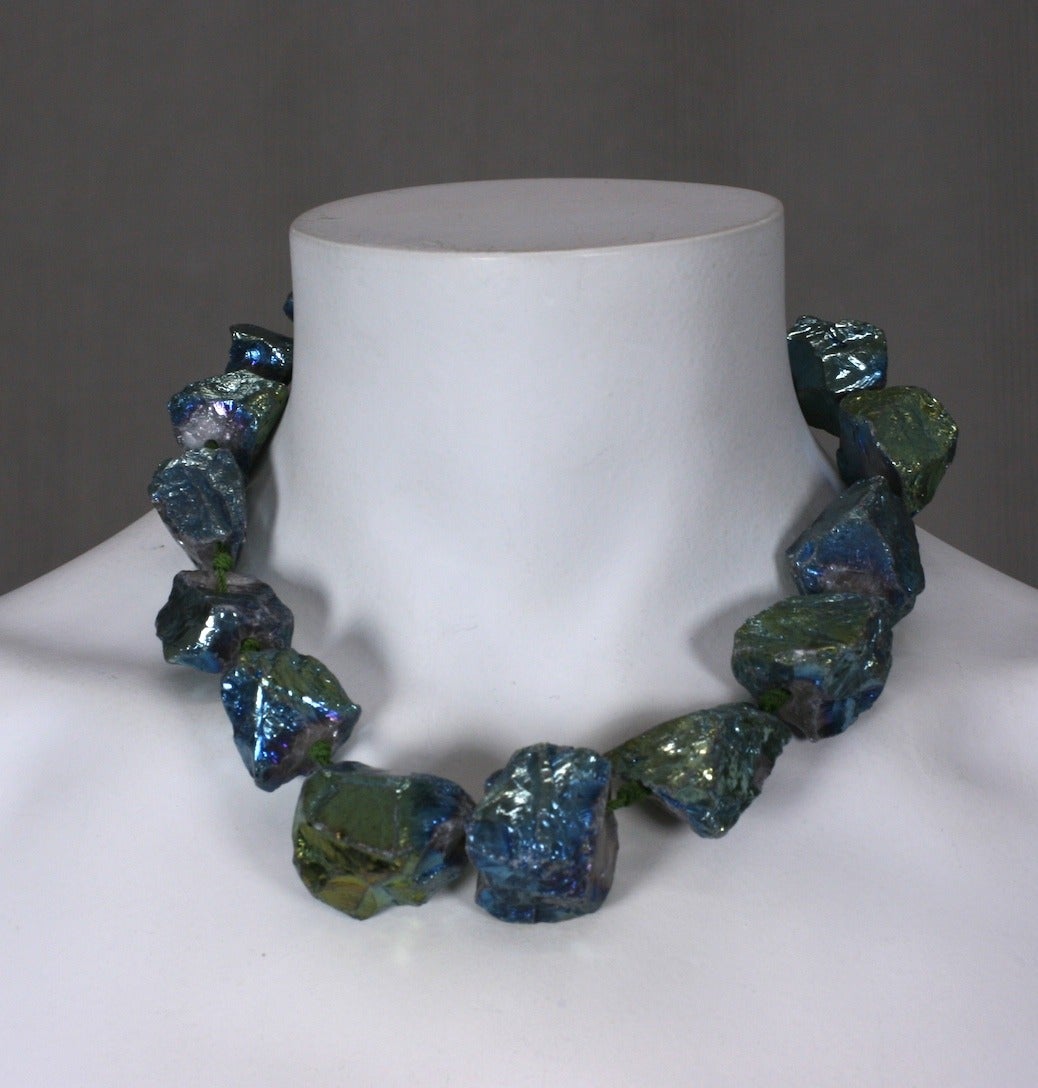 Green Moon Rock Necklace, MWLC at 1stdibs