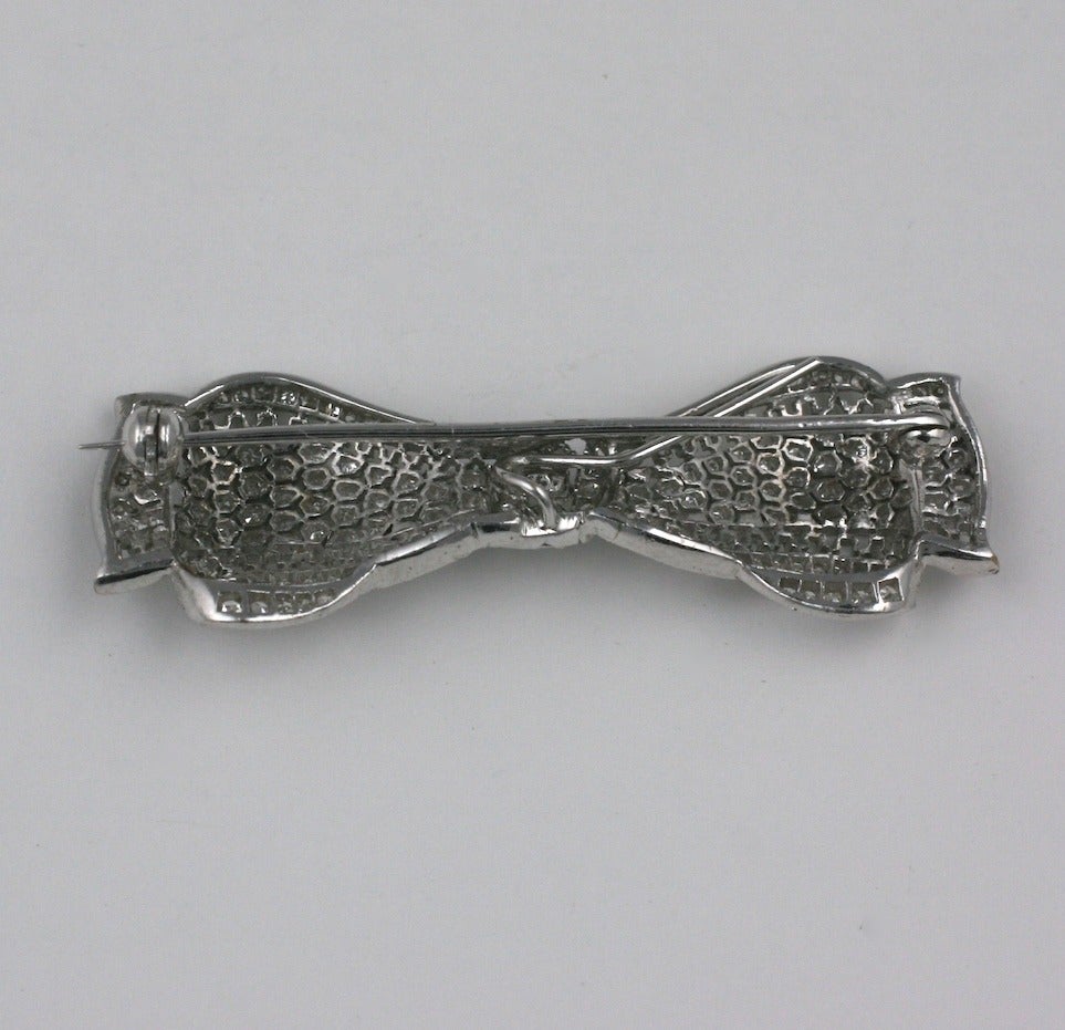 Diamond Gold Bow Brooch 1