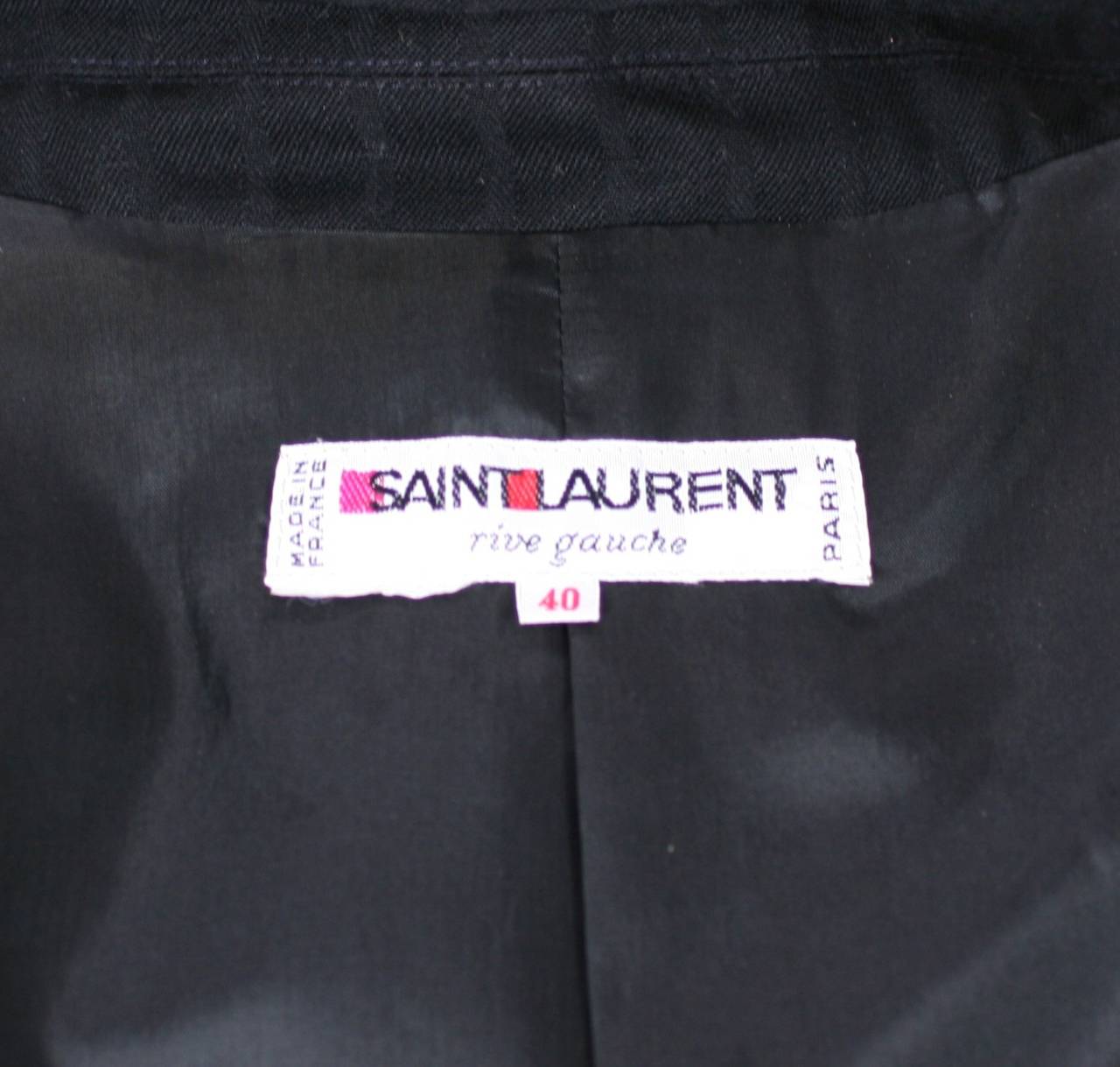 Women's Yves Saint Laurent Double Breasted Wool Jacket