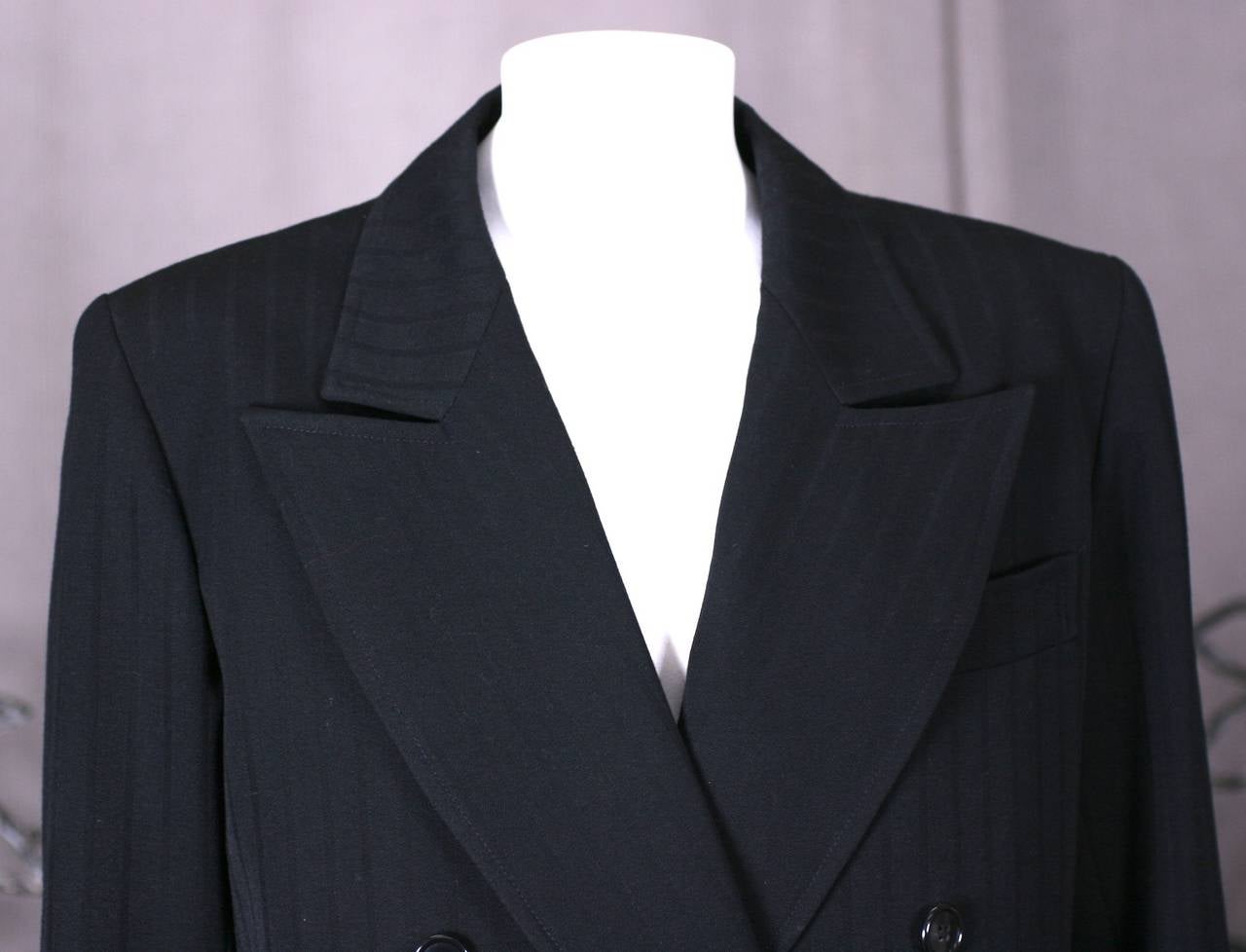 Yves Saint Laurent Double Breasted Wool Jacket In Excellent Condition In New York, NY