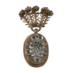 Nettie Rosenstein Heraldic Crest Articulated Brooch