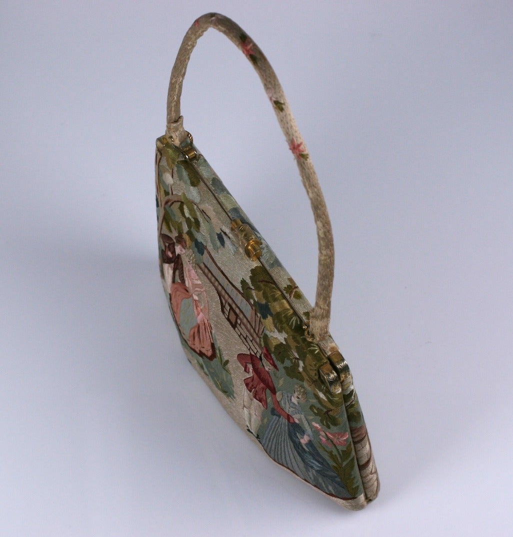 Embroidered Bag with French Courtesans 1