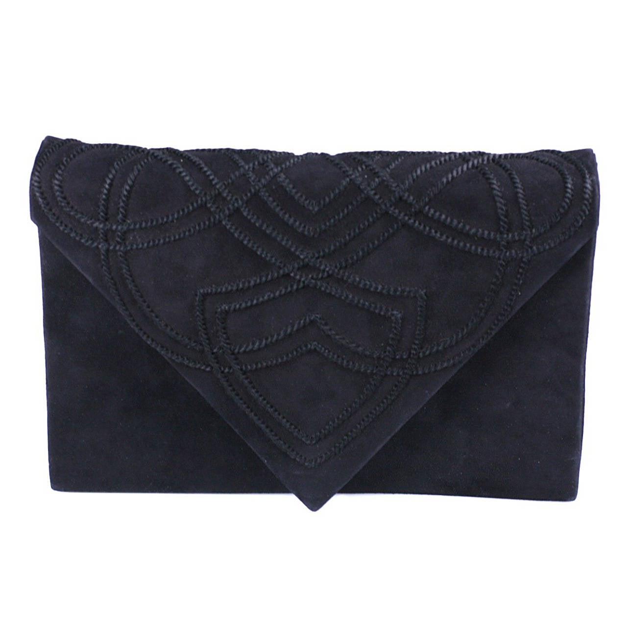 Isabel Canovas Suede and Cord Clutch