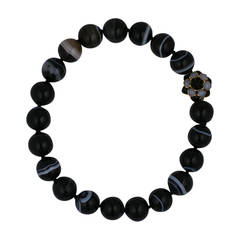 Banded Agate Zinnia Necklace, MWLC 6
