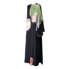 Rare Halston Hand Painted Caftan 4