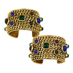 Exceptional Pair of Chanel Chain Cuffs 9