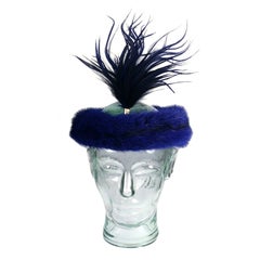 Retro Christian Dior Haute Couture Mink Head Piece