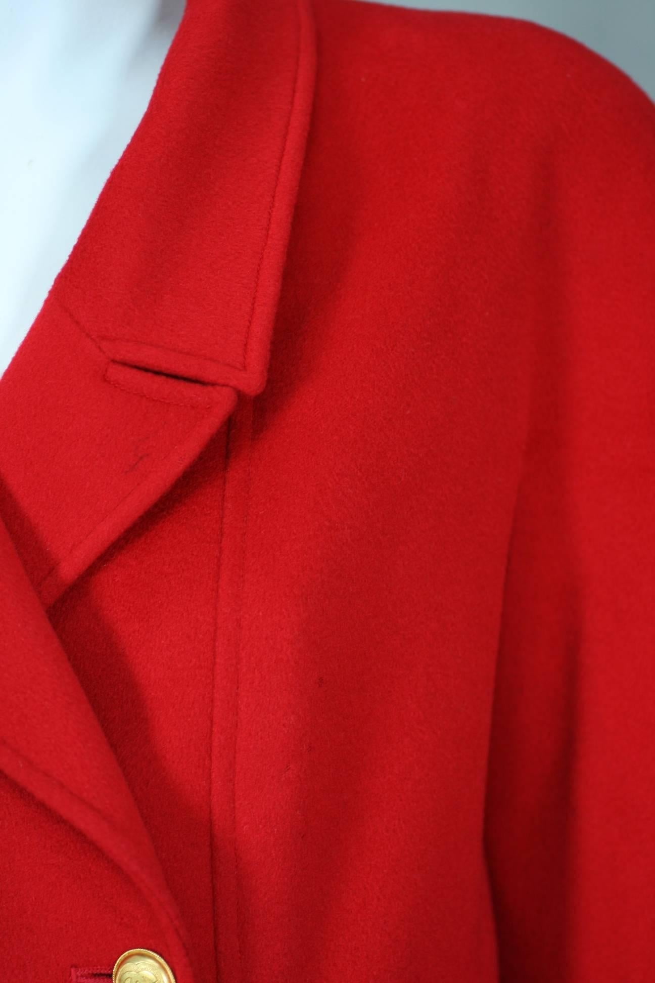 Women's Chanel Red Cashmere Jacket