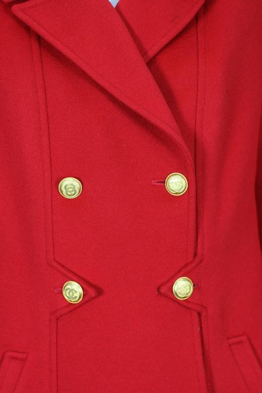 Chanel Red Cashmere Jacket at 1stDibs | chanel red jacket