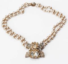 Miriam Haskell Double Strand Elaborate Pearl Necklace