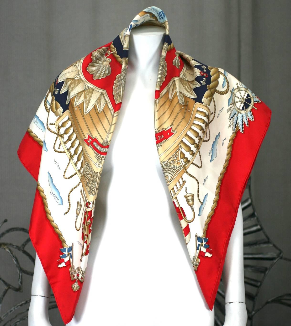 Hermes Paris silk twill scarf with 