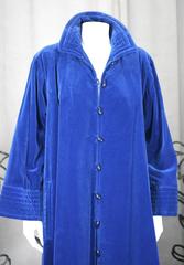Yves Saint Laurent Rive Gauche Velvet Chinese Coat