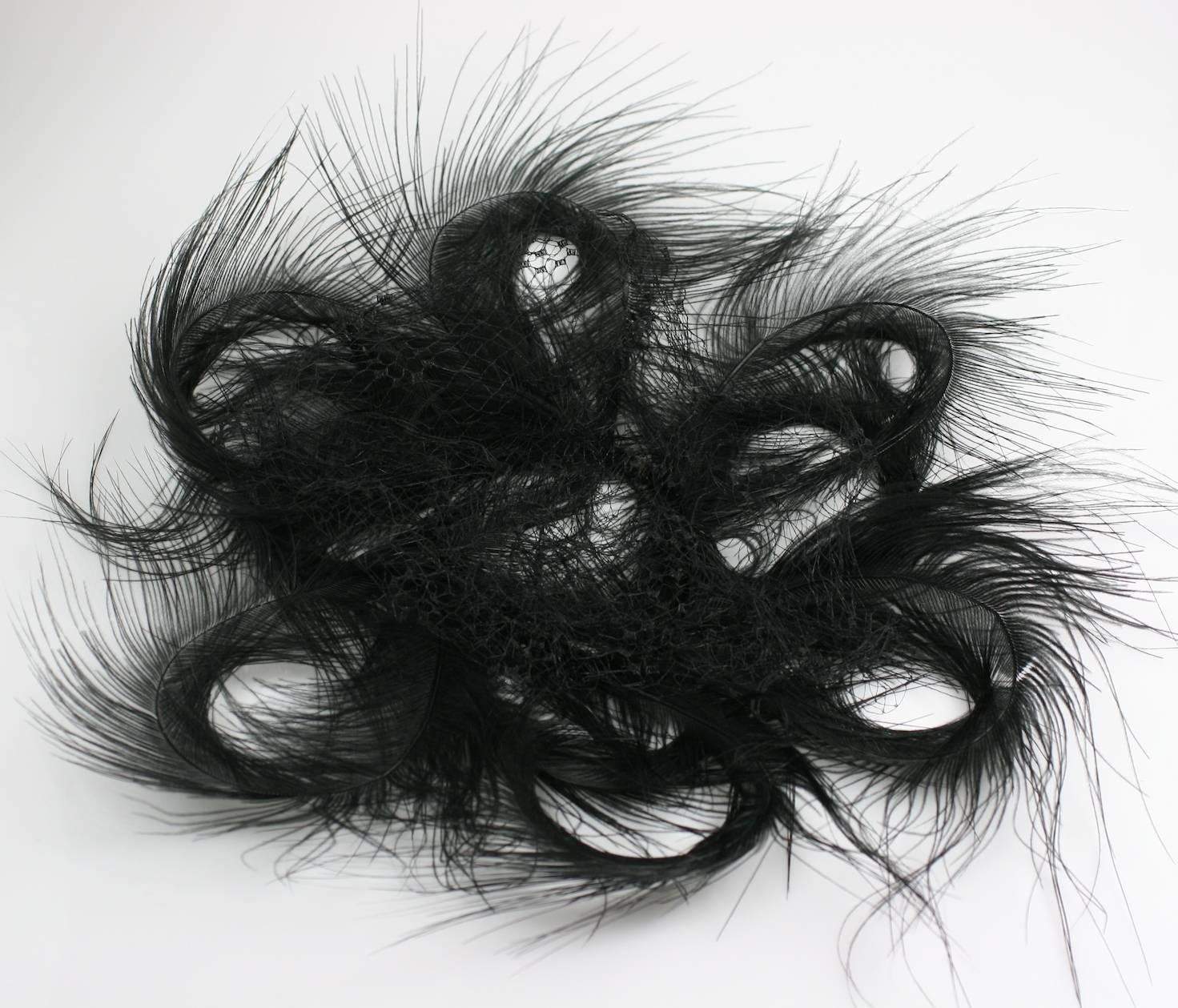 Women's Egret Feather Swirled Fascinator