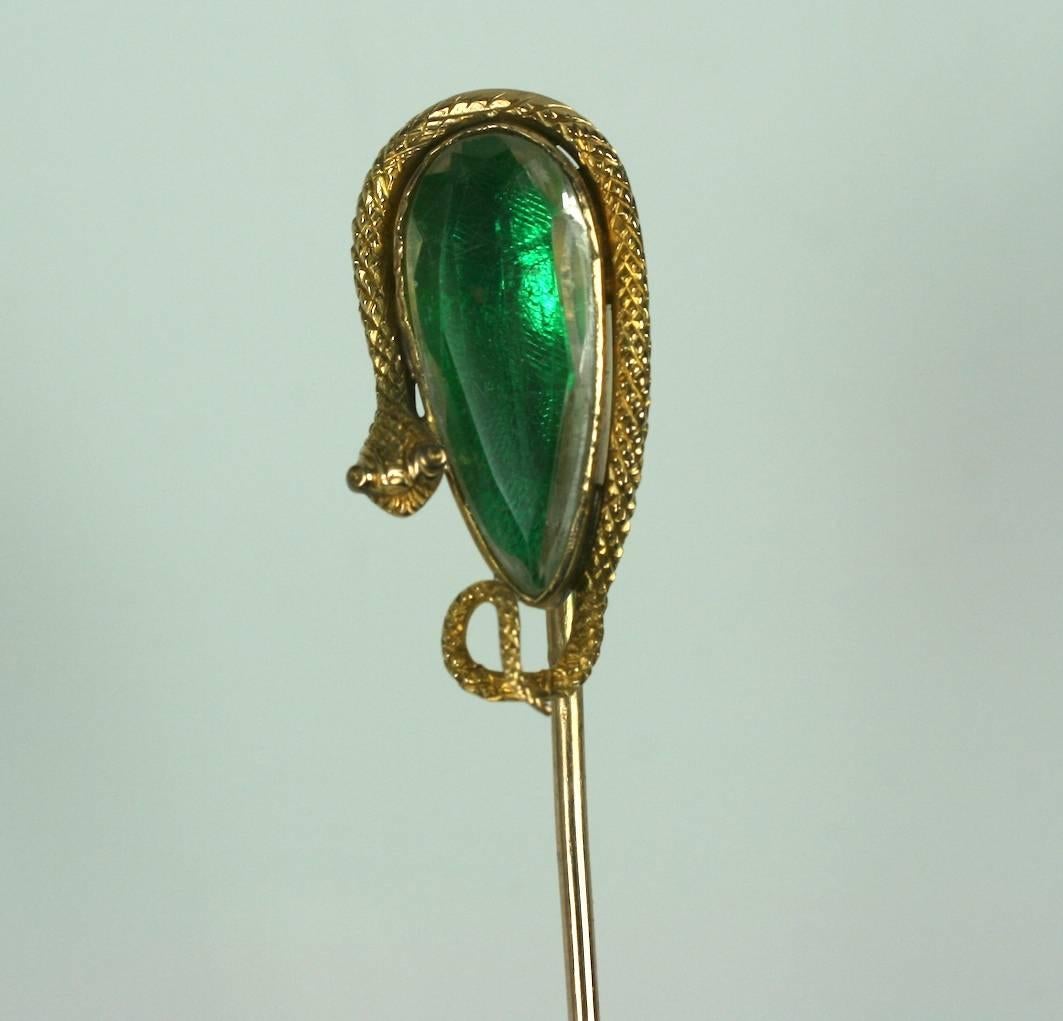 Unusual Victorian Snake Stickpin In Excellent Condition For Sale In New York, NY