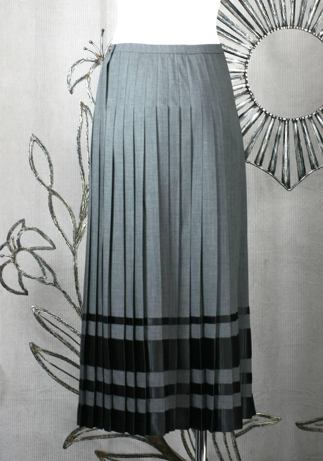 Women's Celine Pleated Ribbon Trim Skirt