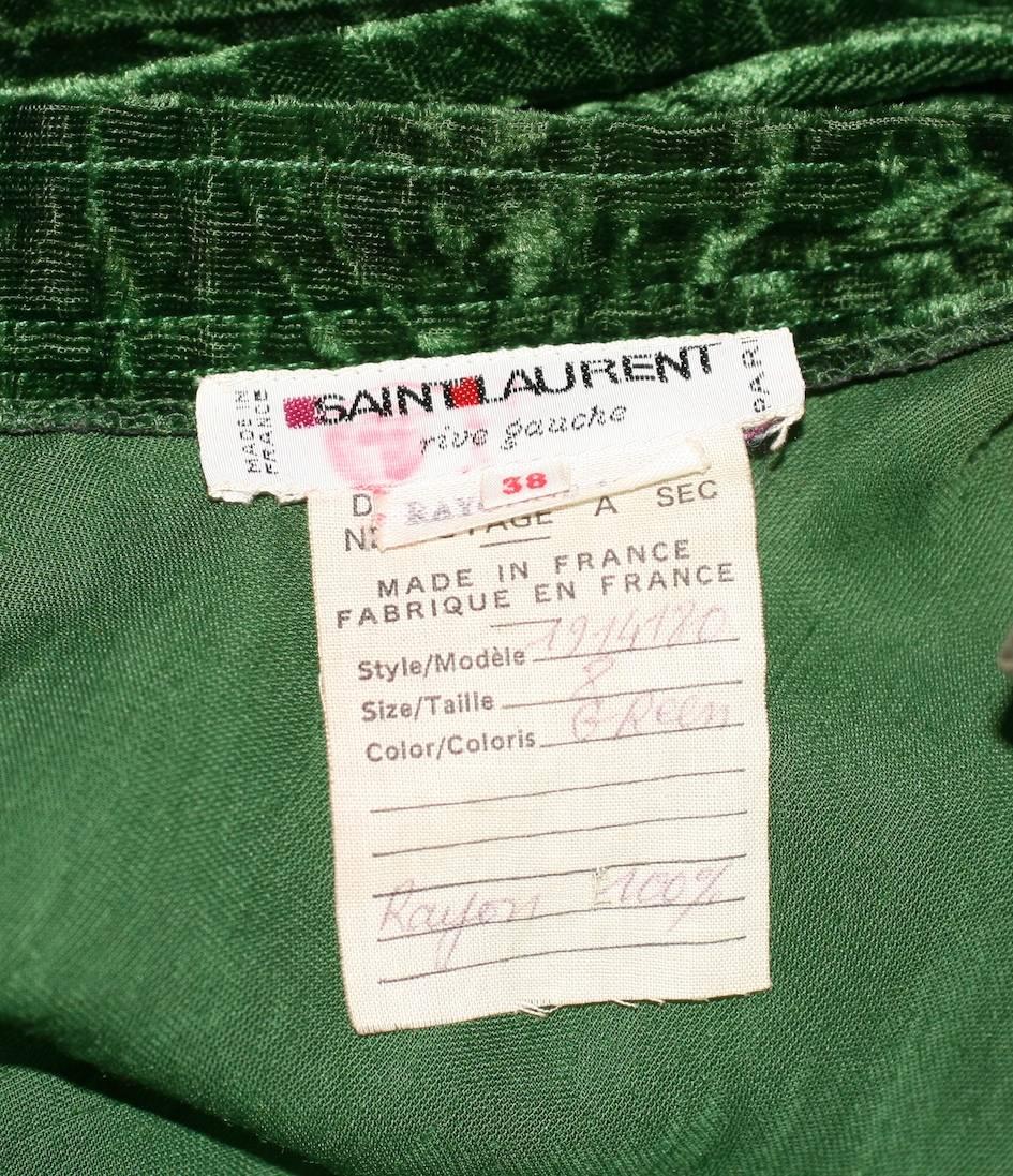 Women's Yves Saint Laurent Rive Gauche Panne Velvet Maxi Skirt