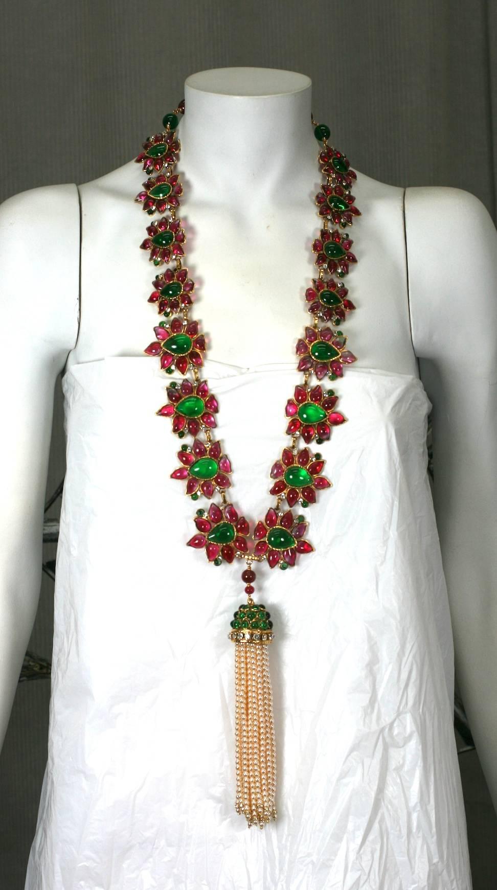 Massive and Important Moghul Style Necklace by Maison Gripoix For Chanel For Sale 6