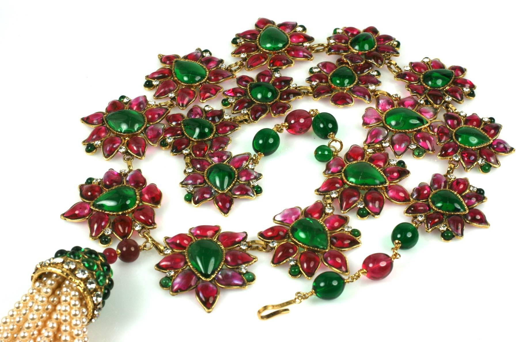 Massive and Important Moghul Style Necklace by Maison Gripoix For Chanel In Excellent Condition For Sale In New York, NY