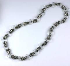 Art Deco Maison Gripoix Crystal and Diamante Long Sautoir